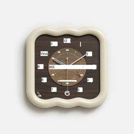 MANDELA Elowen Modern Cream Retro Wall Clock from MANDELA