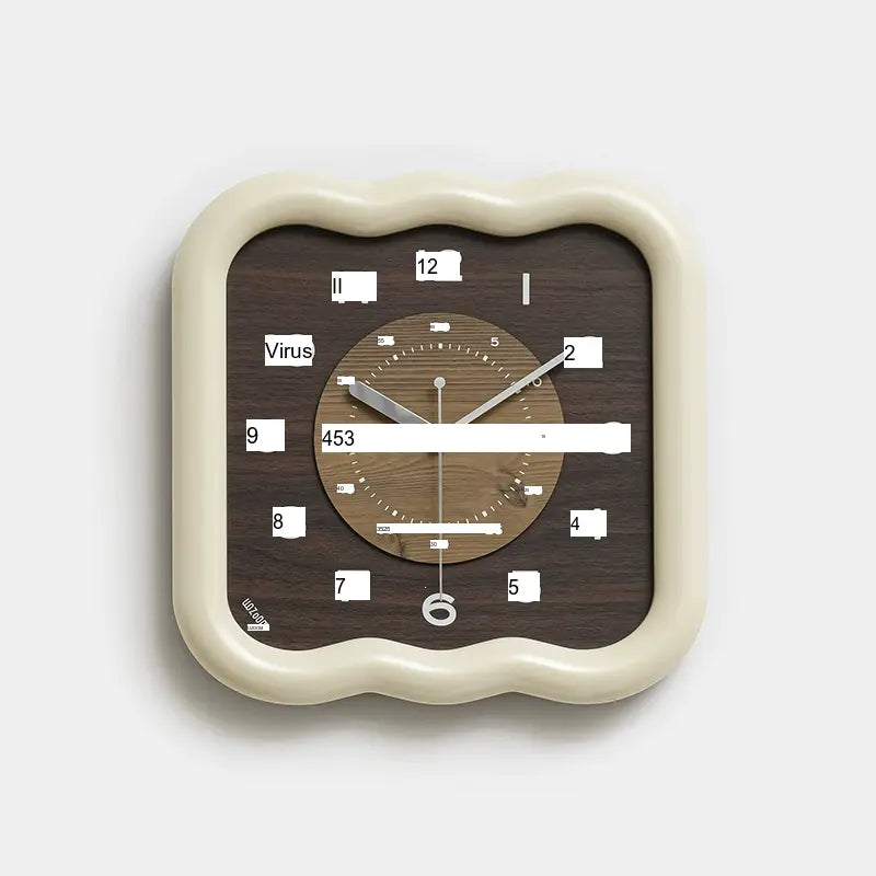 MANDELA Elowen Modern Cream Retro Wall Clock from MANDELA
