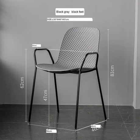 ABOUT WHITE Marcellus Sleek Armrest Plastic Dining Chair from ABOUT WHITE