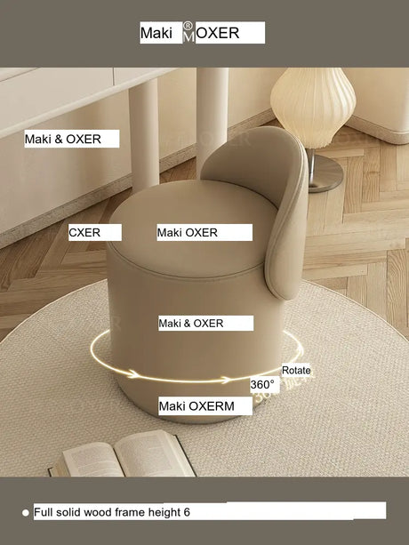 MOXER Yuki Elegant Rotating Makeup Stool from MOXER