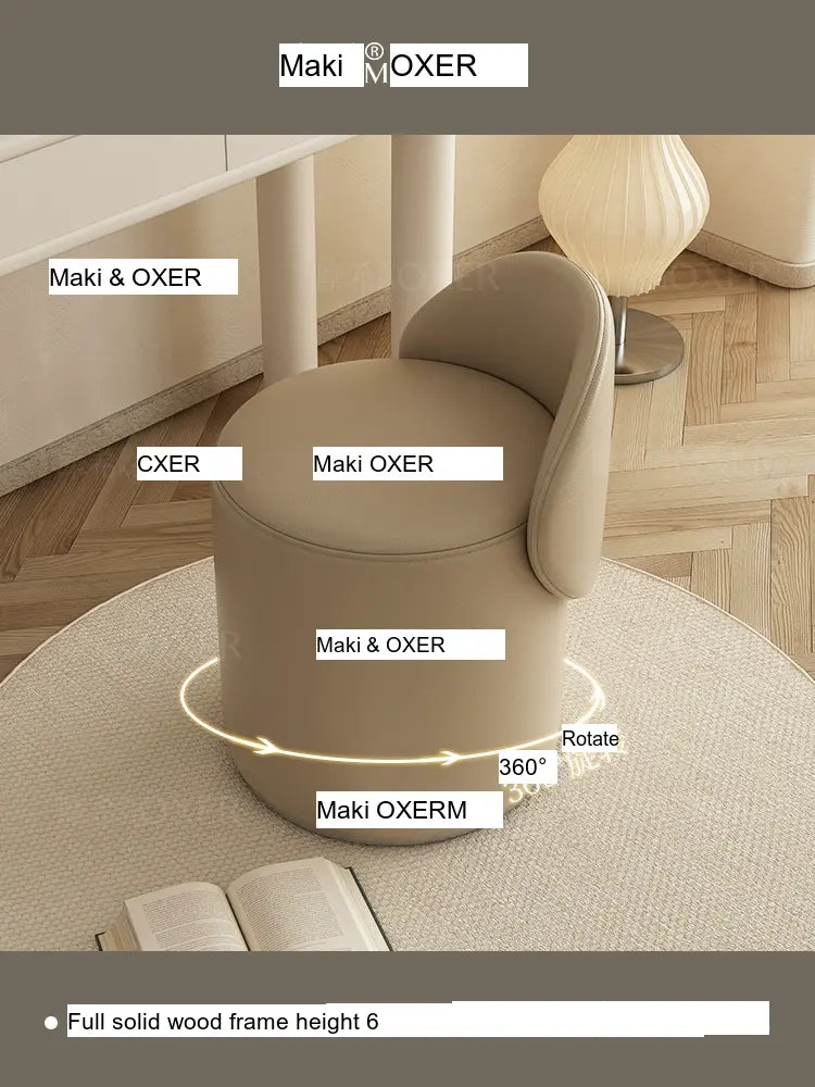 MOXER Yuki Elegant Rotating Makeup Stool from MOXER