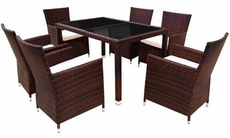 DIME GARDEN Callista Elegant Patio Umbrella Dining Set from DIME GARDEN
