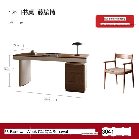 QUANMU Lorenzo Luxury Walnut Modern Workbench Desk from QUANMU
