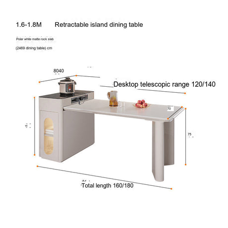 QUANMU Santiago Expandable Luxe Dining Table Set from QUANMU