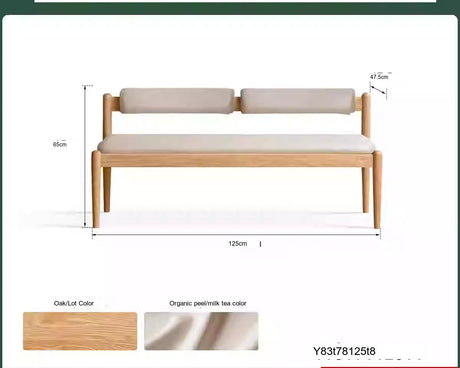 GENJI Haruki Elegant Solid Oak Dining Bench from GENJI