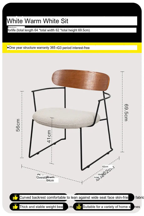 ABOUT WHITE Elowen Cozy Modern Dining Chair from ABOUT WHITE