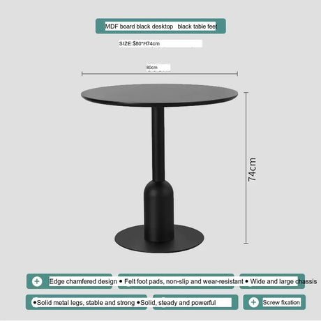 ABOUT WHITE Orenji Elegant Solid Wood Round Dining Table from ABOUT WHITE