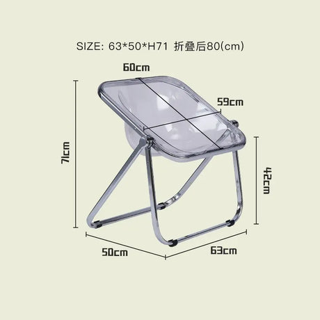 LAZYSPACE Noah Transparent Folding Chair from LAZYSPACE
