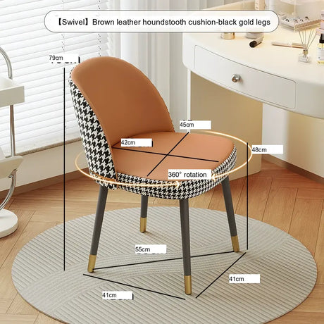 XIMIKA Calantha Elegant Plush Makeup Chair from XIMIKA