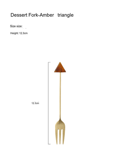 LIVETAI Sapphira Elegant Stainless Steel Cake Forks from LIVETAI