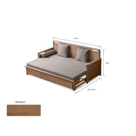 GENJI Akiko Versatile Natural Wood Foldable Sofa from GENJI