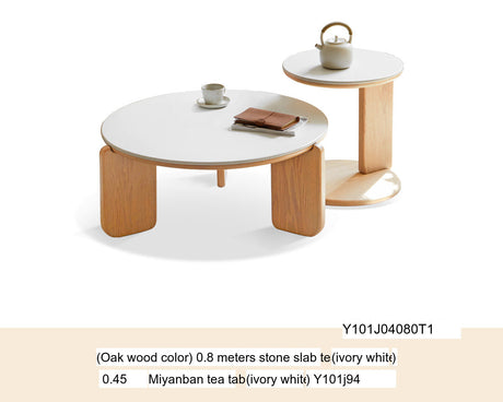 GENJI Isadora Elegant Nordic Solid Wood Tea Table from GENJI