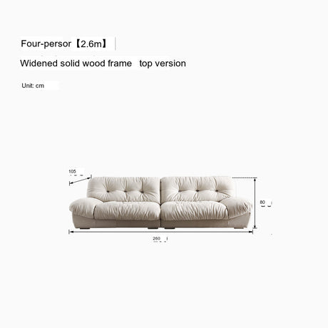 QUANMU Leandro Luxurious Cream Fabric Anti-Scratch Sofa from QUANMU
