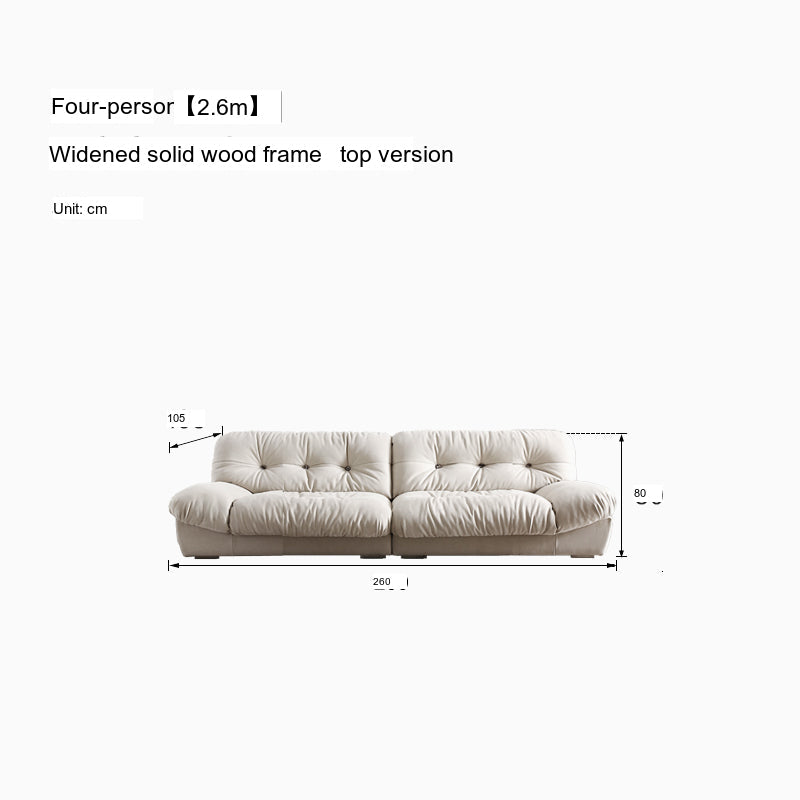 QUANMU Leandro Luxurious Cream Fabric Anti-Scratch Sofa from QUANMU