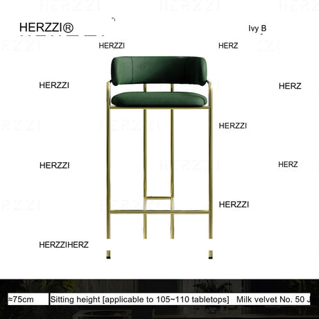 HERZZI Santiago Opulent Gold Luxury Bar Chair from HERZZI
