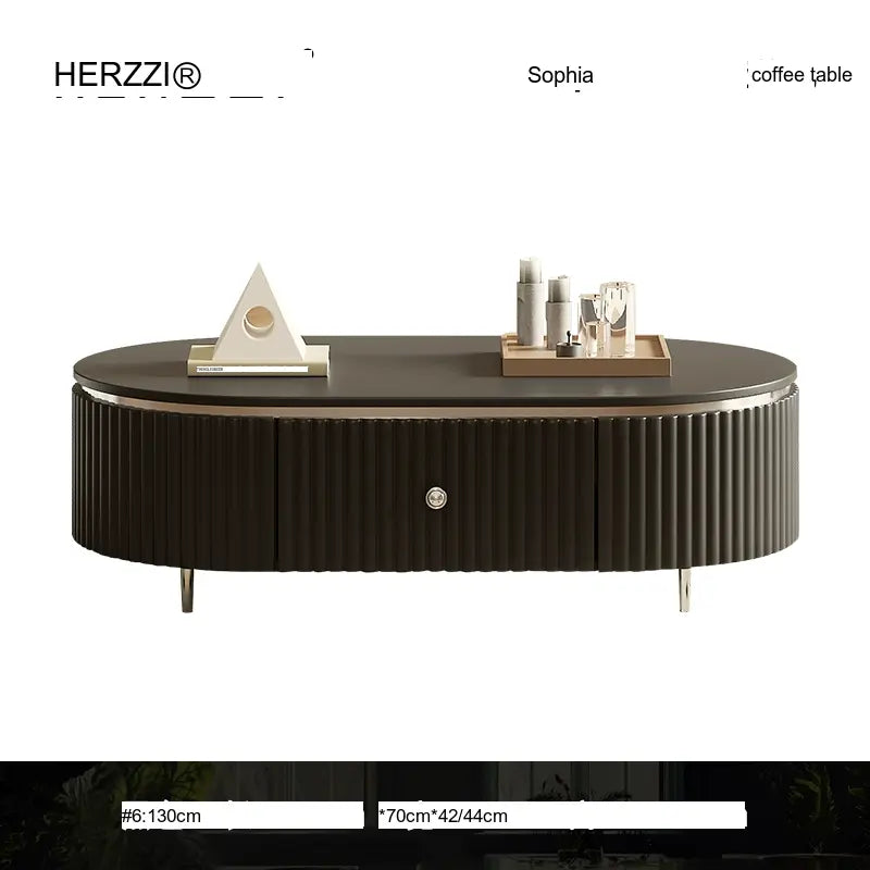 HERZZI Montpelier Elegant Medieval Black Wood Living Room Set from HERZZI