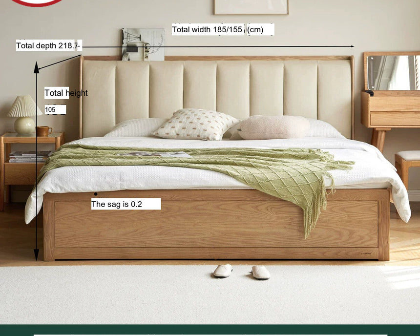 GENJI Takamatsu Elegant Solid Wood Storage Bed from GENJI