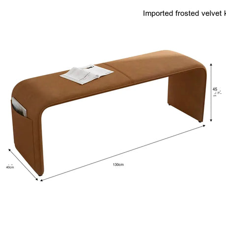 GANGETIC AGE Valdemar Sleek Luxury Saddle Leather Bedroom Bench from GANGETIC AGE