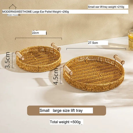 MH Zoriana Chic Imitation Rattan Fruit Plate Home Basket from MH