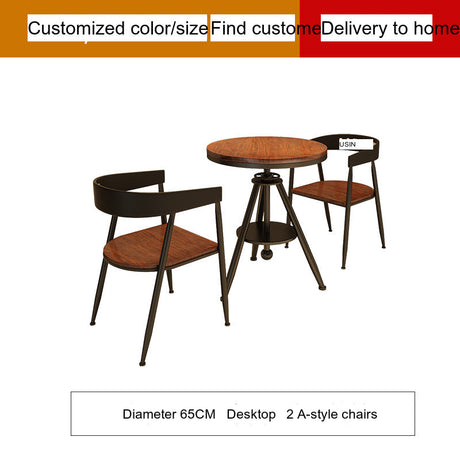 WEIMEI Marisol Vintage Adjustable Round Table & Chair Set from WEIMEI