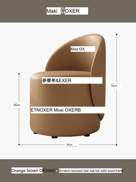 MOXER Araceli Elegant Leather Makeup Stool from MOXER