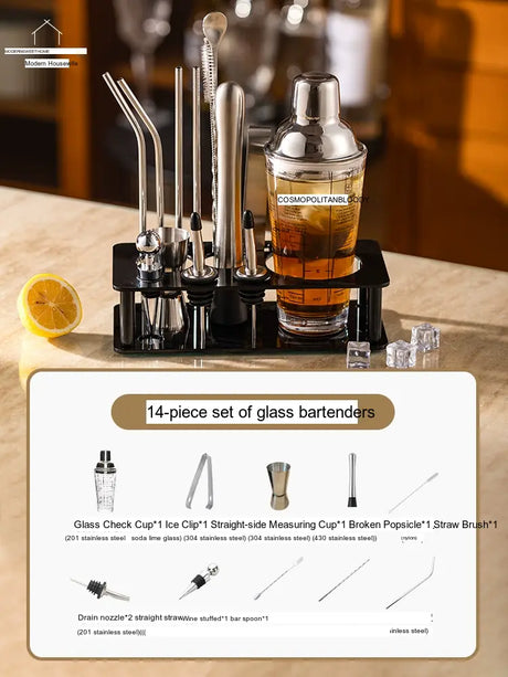 MH Isolde Elegant Glassware Cocktail Tool Set from MH