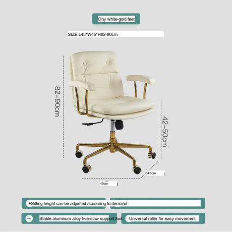 ABOUT WHITE Kaelson Ergonomic Creamy Office Chair from ABOUT WHITE