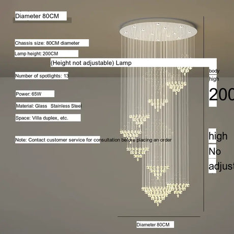 YDZM Minato Elegant Crystal Ceiling Lamp from YDZM
