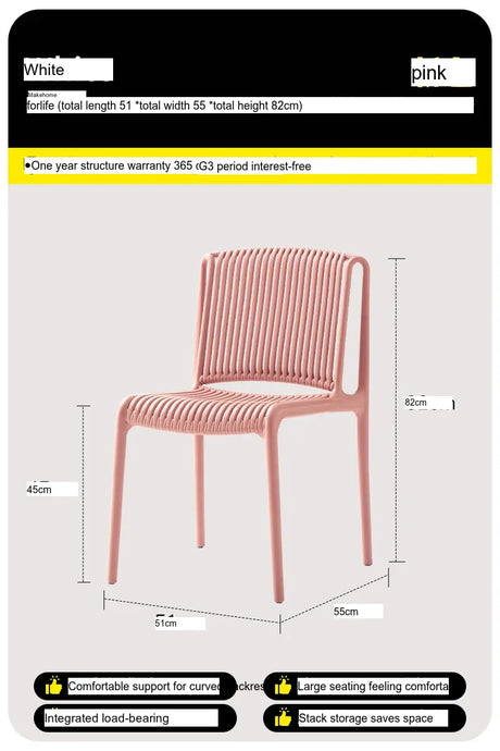 ABOUT WHITE Marisol Sleek Ergonomic Dining Chair from ABOUT WHITE