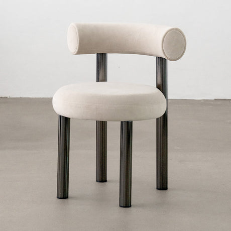 SOOGOOD Zenobia Minimalist Chubby Chair Stainless Steel Study Chair from SOOGOOD