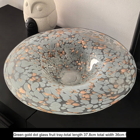 LIVETAI Alhambra Elegant Glass Decorative Fruit Plate from LIVETAI