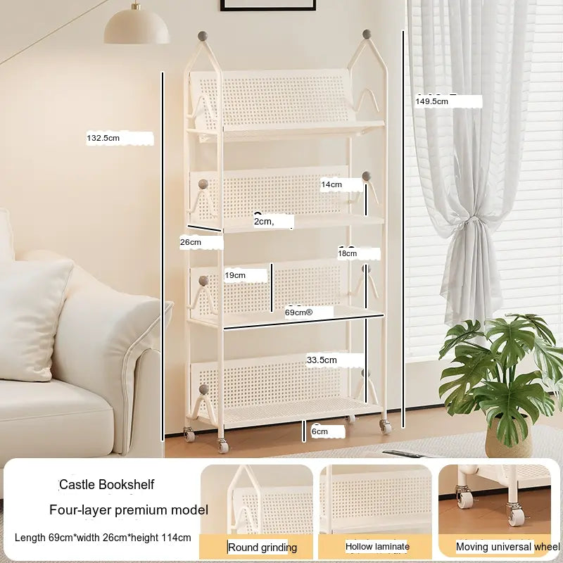 XIMIKA Hiroko Versatile Iron Children's Bookshelf Rack from XIMIKA