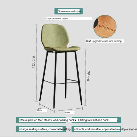 ABOUT WHITE Santiago Elegant High-Foot Luxury Bar Chair from ABOUT WHITE