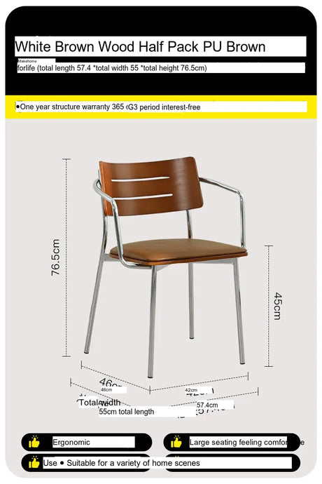 ABOUT WHITE Iskandar Elegant Light Luxury Dining Chair from ABOUT WHITE