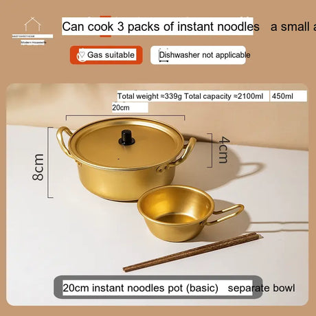 MH Daewon Sleek Korean Yellow Instant Noodle Pot from MH