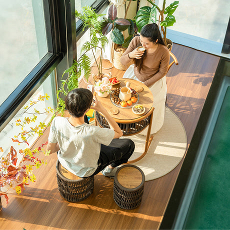 ZIYE Aravind Elegant Compact Balcony Tea Table Set from ZIYE
