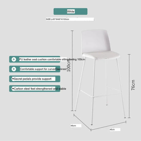 ABOUT WHITE Zhenhua Minimalist Modern Bar Stool from ABOUT WHITE