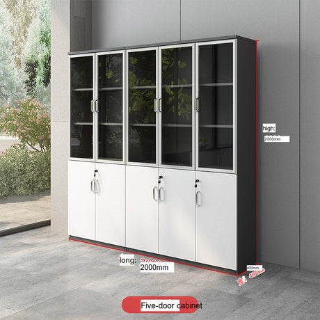 MUTINI Jasper Chic Glass-Front Locking Office Cabinet from MUTINI