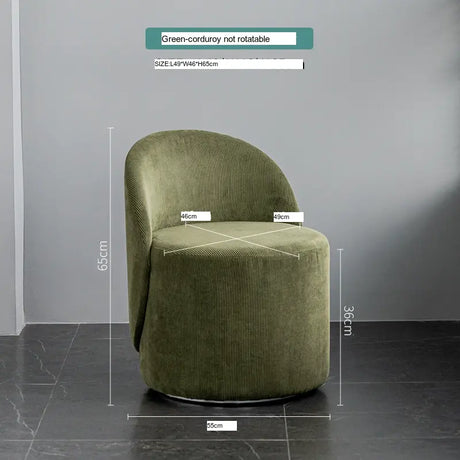ABOUT WHITE Isolde Velvet Rotating Single Chair from ABOUT WHITE
