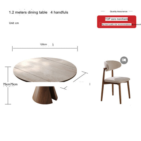 QUANMU Marcellus Elegant Solid Wood Round Table from QUANMU