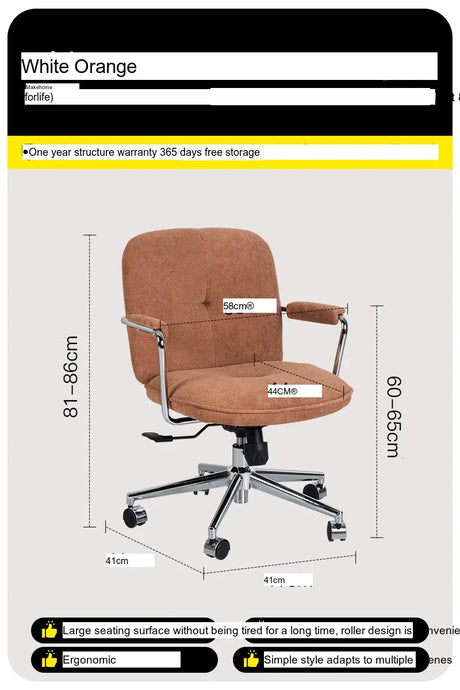 ABOUT WHITE Seville Elegant Modern Luxury Computer Chair from ABOUT WHITE