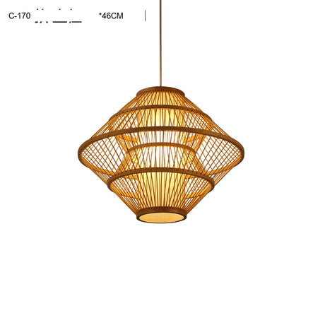 BOJI Haruki Elegant Wooden Bamboo Ceiling Lamp from BOJI