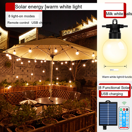 ZIYE Elowen Solar-Powered Streetwoven Garden Lights for Gazebo from ZIYE