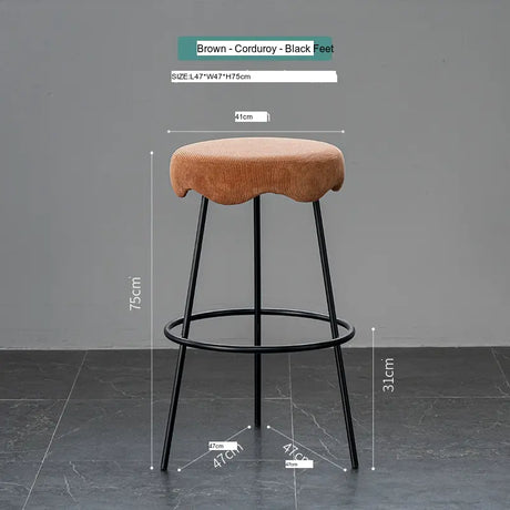 ABOUT WHITE Marcellus Elegant Luxury Bar Stool from ABOUT WHITE