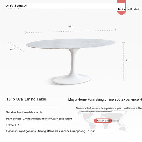 MOYU Aria Elegant Modern Dining Table from MOYU