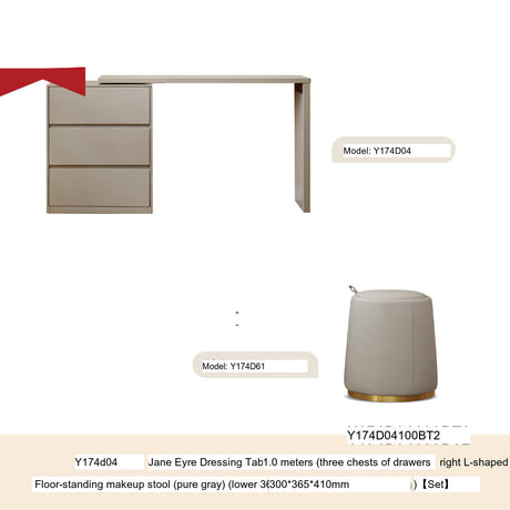 GENJI Akira Natural Wood Minimalist Dressing Table from GENJI