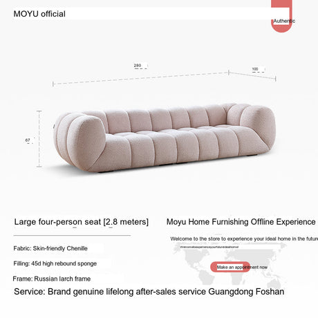 MOYU Elowen Creamy Style Marshmallow Small Apartment Sofa from MOYU