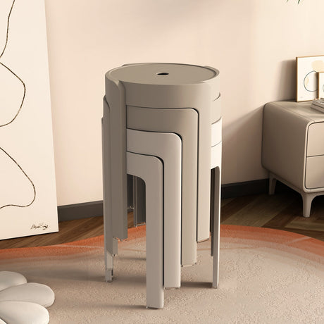 A&D Marisol Stylish Stackable Round Stool from A&D