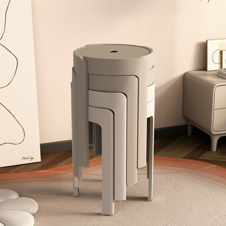 A&D Marisol Stylish Stackable Round Stool from A&D