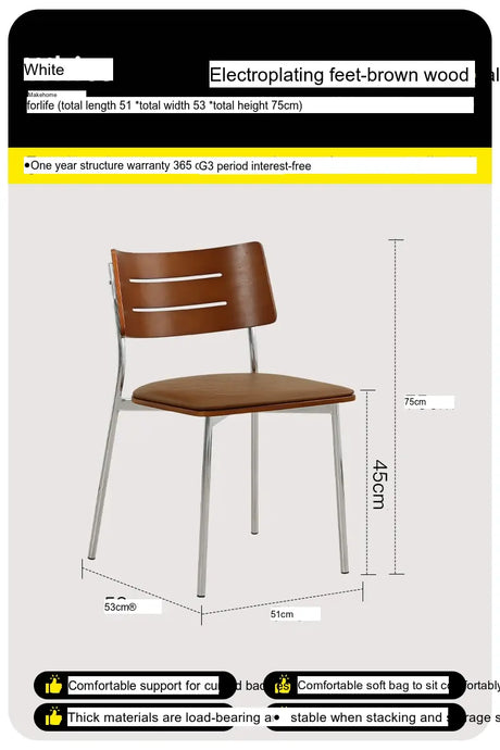 ABOUT WHITE Anouk Luxurious Retro Backrest Dining Chair from ABOUT WHITE